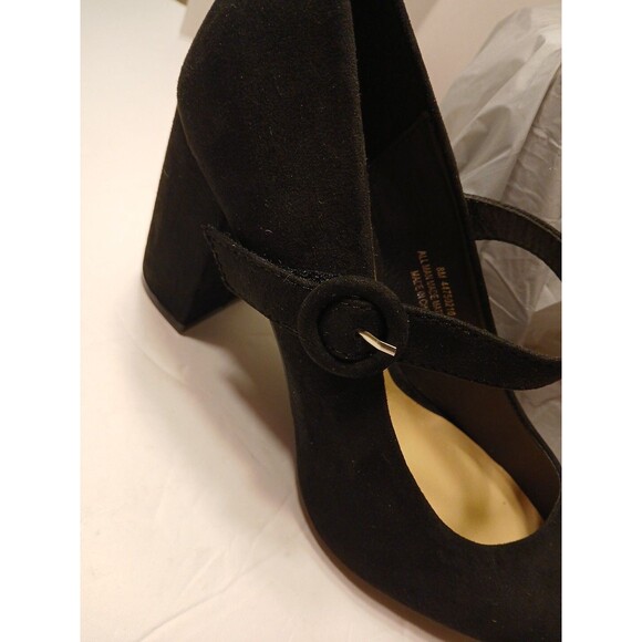 Comfort Est.1946 Womens Black Faux Suede Mary Jane Pumps Size 8 Chunky Heel - Picture 16 of 16